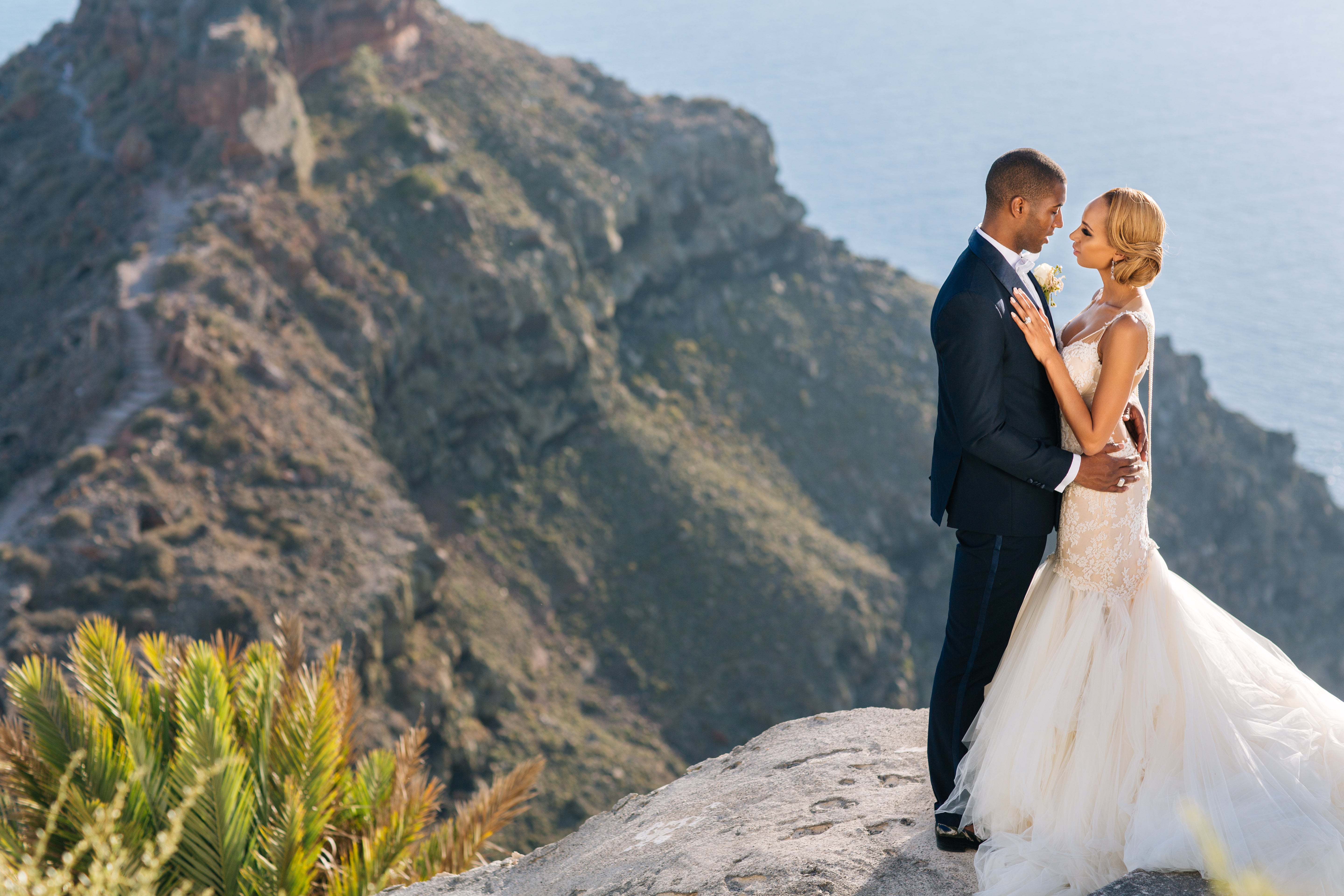 Bridal Bliss: Jordan and Essie's Romantic Santorini Wedding Is the Epitome Of Wedding Goals
